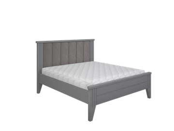 Полутороспальная кровать с мягкой спинкой Верона 1200, Серый в Самаре