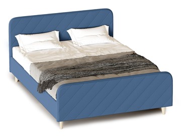 Спальная кровать Мебельград Мелоди 1200 (с подъемным механизмом и ящиком) Альба синий в Тольятти