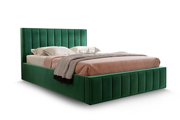 Кровать с основанием Вена 1800, Велюр Мора зеленый в Тольятти