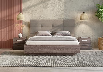 Кровать с мягким изголовьем Victoria (ясень анкор) 140х200 в Самаре