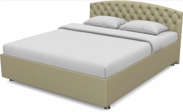 Спальная кровать Пальмира 1600 с основанием (Nitro Сream) в Самаре