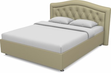 Спальная кровать Луиза 1600 с основанием (Nitro Cream) в Тольятти