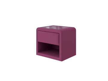 Тумбочка прикроватная Cube 52х41, Рогожка (Savana Berry (фиолетовый)) в Тольятти