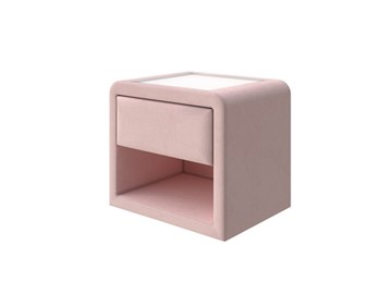 Прикроватная тумбочка Cube 52х41, Велюр (Ultra Розовый мусс) в Тольятти