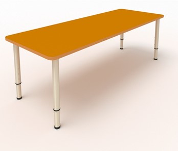 Детский стол 2-местный  (по одну сторону столешн.) СДО-2 (0-3) оранжевый в Тольятти