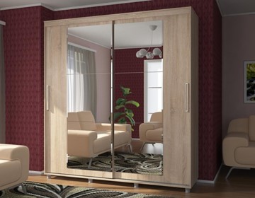 Шкаф Комфорт №12 2.0 с прямоугольными зеркалами в Тольятти