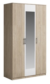 Шкаф 3 двери Genesis Светлана, с зеркалом, белый/дуб сонома в Сызрани