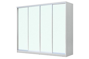 Шкаф 4-х дверный ХИТ 24-4-24/2-8888, с матовым стеклом, Белый в Сызрани
