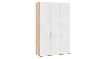 Шкаф для одежды Эмбер СМ-348.07.008 (Яблоня Беллуно/Белый глянец) в Самаре