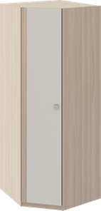 Распашной шкаф угловой Глэдис М21 (Шимо светлый/Белый текстурный) в Тольятти