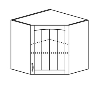 Кухонный шкаф Кантри настенный угловой 718*600*600 мм без стекла в Тольятти