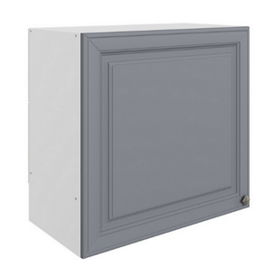 Шкаф навесной Мишель под вытяжку L600 H566 (1 дв. гл.) эмаль (белый/серый) в Тольятти