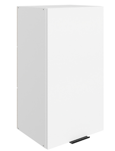 Настенный шкаф Стоун L400 Н720 (1 дв. гл.) (белый/джелато софттач) в Тольятти