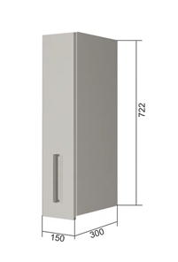 Навесной кухонный шкаф Sanvut В7 15, Сатин/Антрацит в Тольятти