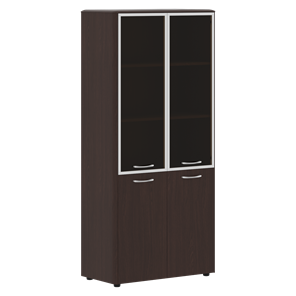 Шкаф комбинированный с дверьми в алюминиевой рамке DIONI Венге DHC 85.7  (850х430х1930) в Тольятти