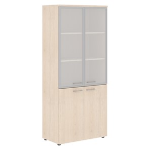 Шкаф комбинированный с дверьми в алюминиевой рамке и топом XTEN Бук Тиара  XHC 85.7  (850х410х1930) в Самаре