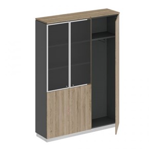 Шкаф комбинированный с гардеробом Юнитекс Bravo (150.2x40x203.4) СИ 310 ДС АР ДС/ХР в Тольятти