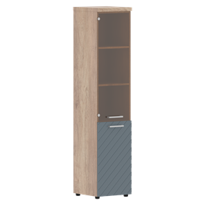 Стеллаж с дверью TORR LUX TLHC 42.2 R колонка комбинированная с топом 435х452х1958 Дуб Каньон/ Серо-голубой в Самаре