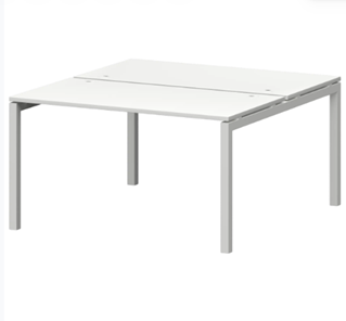 Письменный стол Смарт СМС2-П-12.123 П25 (Белый/Белый) в Самаре