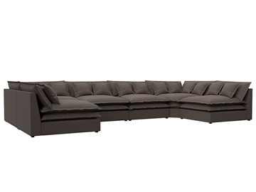 П-образный диван Лига-040, Амур коричневый (рогожка) в Сызрани