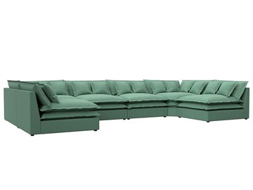 П-образный диван Лига-040, Амур зеленый (рогожка) в Сызрани