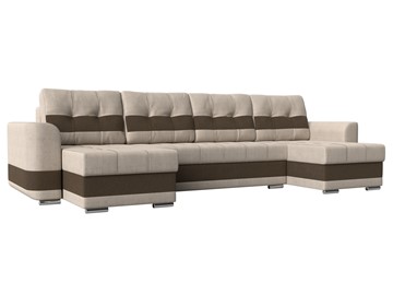 П-образный диван Честер, Бежевый/коричневый (рогожка) в Самаре