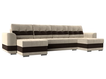 П-образный диван Честер, Бежевый/коричневый (вельвет) в Самаре