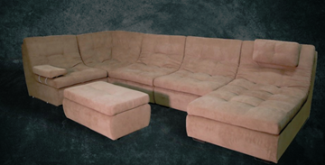 П-образный диван Шад Премьер со столом-пуфом в Сызрани