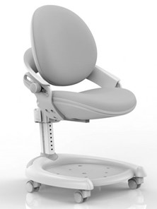 Кресло детское Mealux ZMAX-15 Plus, Y-710 BL, белый металл, обивка серая однотонная в Тольятти