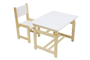 Комплект детской мебели POLINI Kids ECO 400 SM 68Х55 Белый / Натуральный в Самаре