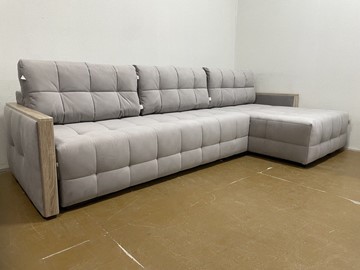Угловой диван с оттоманкой Татьяна 4 Декор дуб Карат 17 велюр в Тольятти