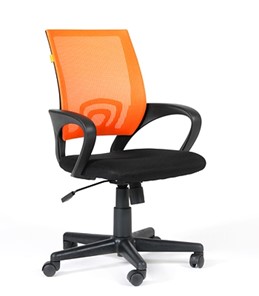 Компьютерное кресло CHAIRMAN 696 black Сетчатый акрил DW66 оранжевый в Самаре