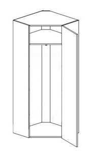 Шкаф-гардероб ГБ-3 600х600х1975 мм в Самаре