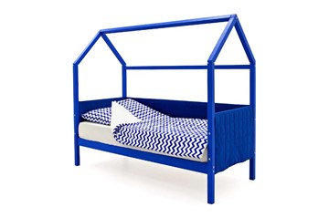 Детская кровать-домик «Svogen синий» мягкая в Тольятти