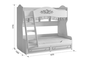 Детская 2-х ярусная кровать Алиса (1974х1404х1765) в Самаре - предосмотр 4