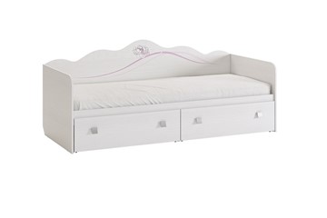 Кроватка Фэнтези с ящиками, белый рамух в Самаре - предосмотр