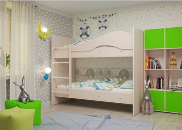 Детская двухъярусная кровать Мая на щитах, цвет Млечный дуб в Сызрани - предосмотр 1