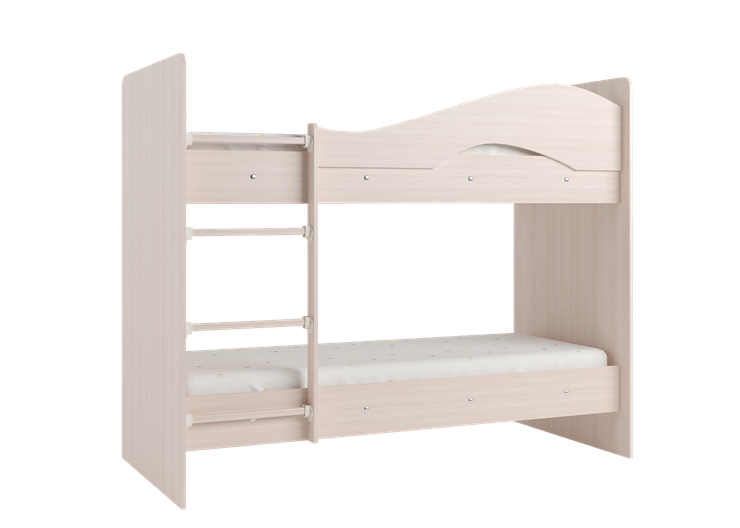 Детская 2-ярусная кровать Мая на щитах со шкафом и ящиками, цвет Млечный дуб в Самаре - изображение 2