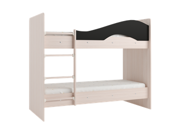 Кровать 2-ярусная Мая на щитах со шкафом и ящиками, корпус Млечный дуб, фасад Венге в Самаре - предосмотр 2