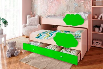 Детская 2-х ярусная кровать Соник 1.6 с ящиком, Лайм в Тольятти - предосмотр
