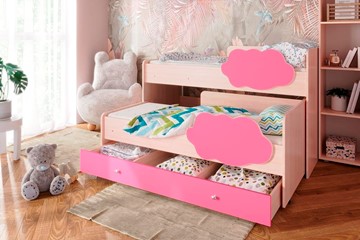 Детская 2-этажная кровать Соник 1.6 с ящиком, Розовый в Самаре