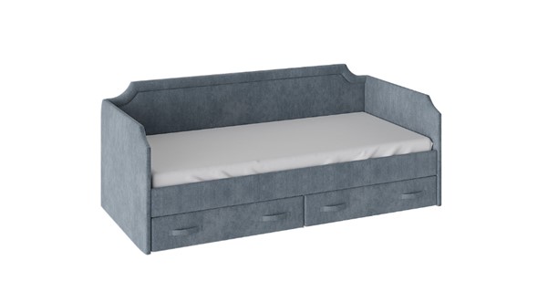 Кровать детская Кантри Тип 1, ТД-308.12.02 (Замша синяя) в Самаре - изображение