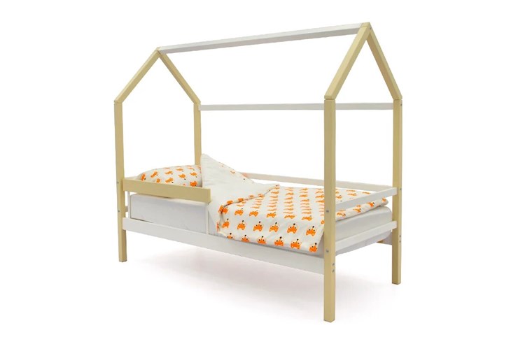 Кровать-домик в детскую Svogen бежево-белый в Самаре - изображение 2