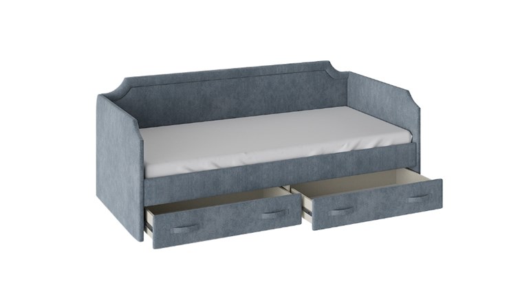 Кровать детская Кантри Тип 1, ТД-308.12.02 (Замша синяя) в Самаре - изображение 1