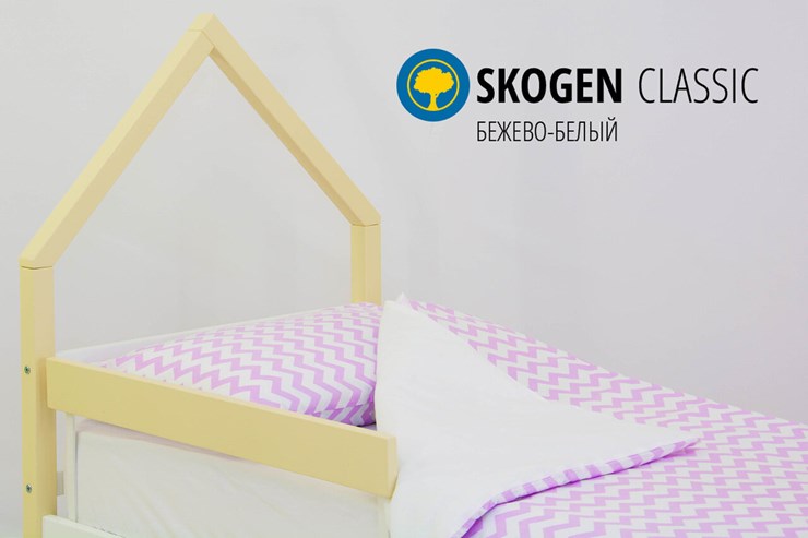Кровать-домик мини Skogen бежево-белый в Самаре - изображение 3