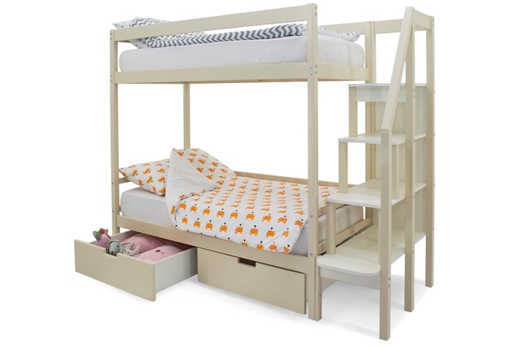 Детская 2-х ярусная кровать Svogen бежевый в Самаре - изображение 5