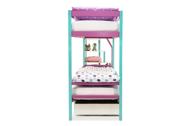Детская двухэтажная кровать Svogen мятный-лаванда в Самаре - изображение 8