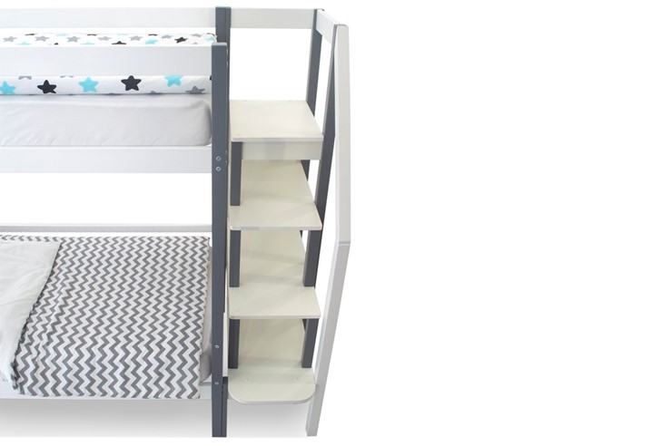 Двухэтажная кровать Svogen графит-белый в Самаре - изображение 9