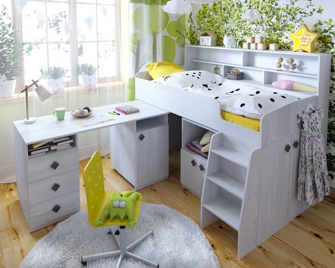 Кровать-чердак в детскую Малыш-5, цвет Винтерберг в Сызрани - изображение 7