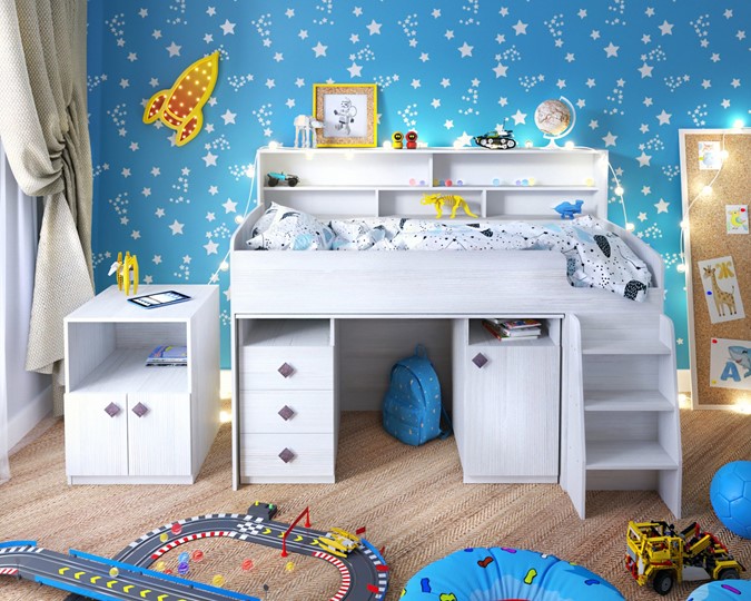 Кровать-чердак в детскую Малыш-5, цвет Винтерберг в Сызрани - изображение 8